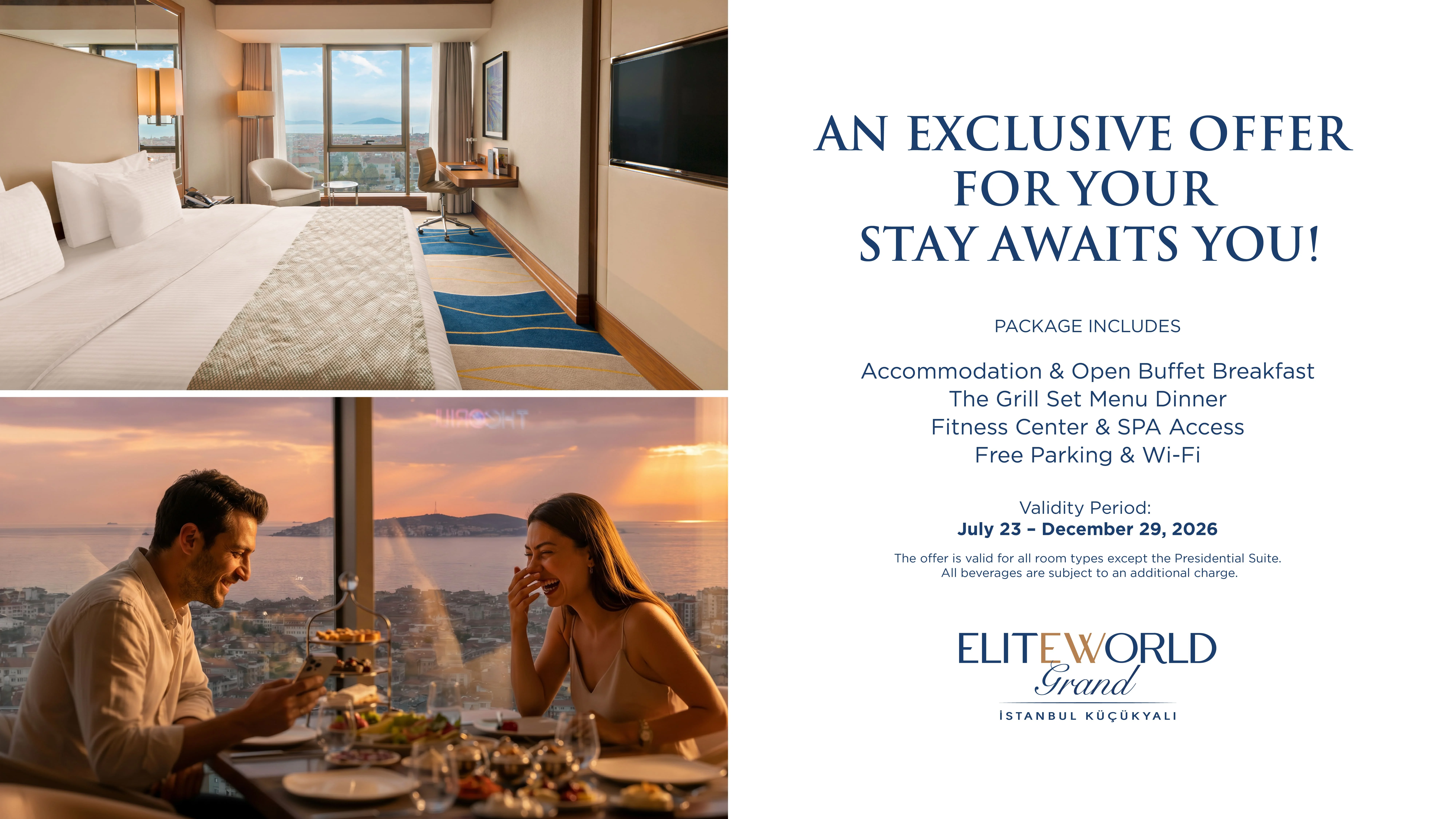 An Exclusive Stay with The Grill Flavors at Elite World Grand İstanbul Küçükyalı